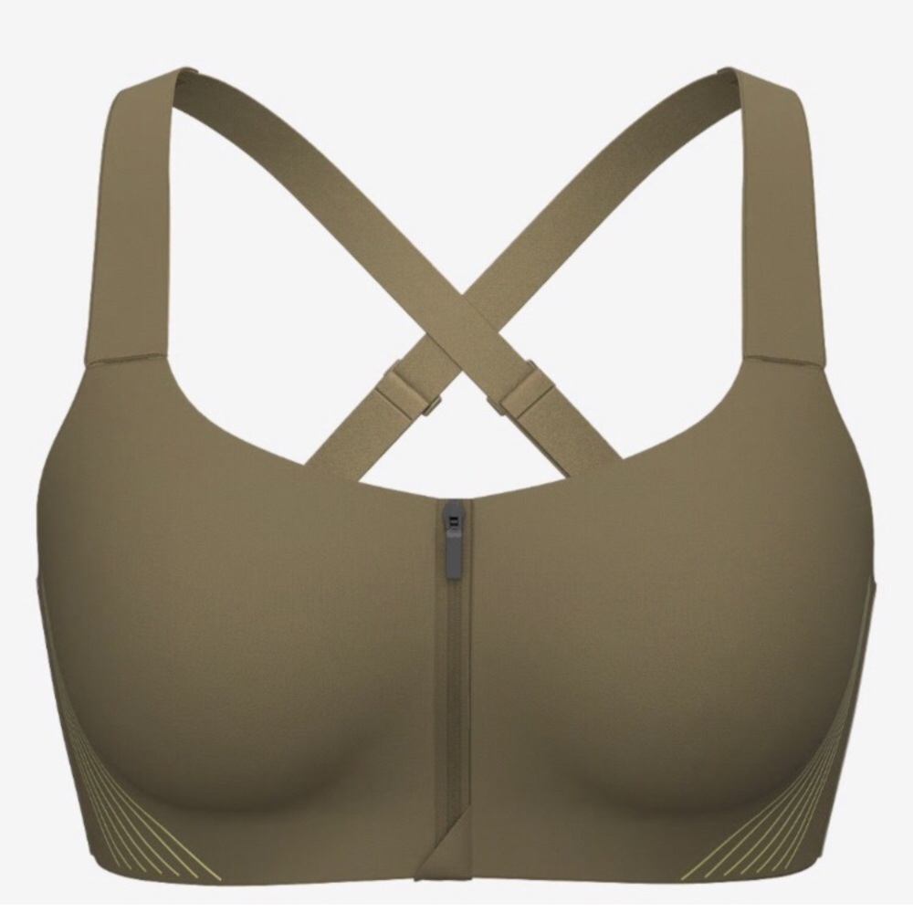 Victoria's Secret Olive Front-Zip Sports Bra 36D - Picture 3 of 8